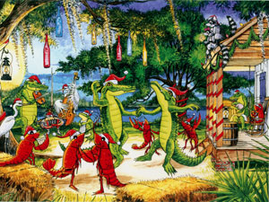 Christmas on the Bayou Christmas Cards - Flat Town Music Company